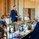29. oktober: Kronprins Hakon takker helsemyndighetene og hele det norske helsevesenet under en lunsj på Slottet der Kronprinsregenten og Dronningen var vertskap. Foto: Jil Yngland / NTB